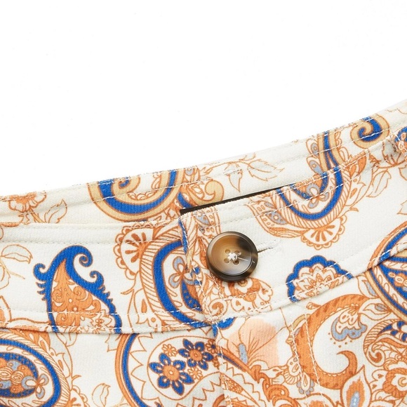 MOTF Paisley Wide Leg Pants - Cream and Orange - Picture 6 of 13